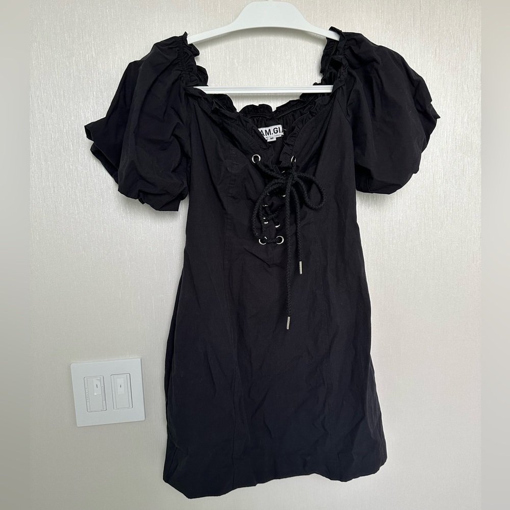 I. AM. GIA. Alya black off the shoulder dress